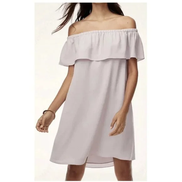 Wilfred Mauve Mini Dress Neuchatel Off Shoulder Sz S - Picture 2 of 10